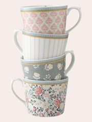 Laura Ashley Yellow Bone China Set of 4 Mug Sets - Image 3 of 3