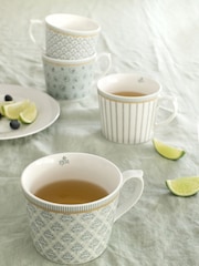 Laura Ashley White Bone China Set of 4 Mug Sets - Image 1 of 3