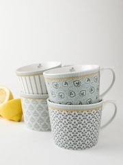 Laura Ashley White Bone China Set of 4 Mug Sets - Image 2 of 3