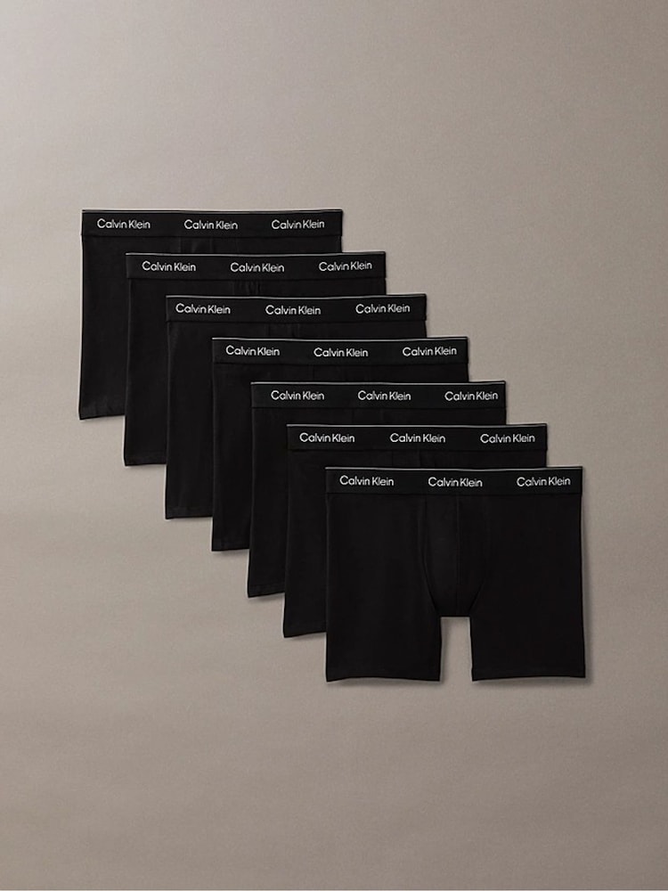Calvin Klein Black Icon Cotton Stretch Boxer Briefs 7 Pack - Image 1 of 5