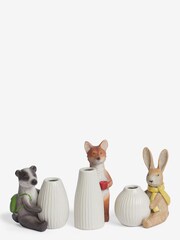 Set of 3 Woodland Animal Mini Vases - Изображение 2 из 4