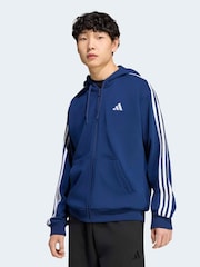 adidas 필수품 3-스트라이프 프렌치 테리 풀-지퍼 후디 - 6의 이미지 1
