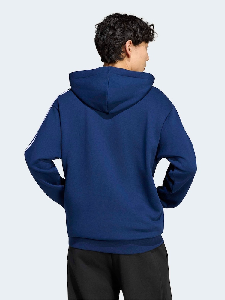 adidas 필수품 3-스트라이프 프렌치 테리 풀-지퍼 후디 - 6의 이미지 2