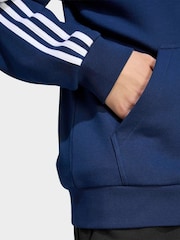 adidas 필수품 3-스트라이프 프렌치 테리 풀-지퍼 후디 - 6의 이미지 5