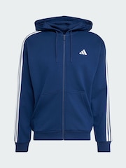 adidas 필수품 3-스트라이프 프렌치 테리 풀-지퍼 후디 - 6의 이미지 6