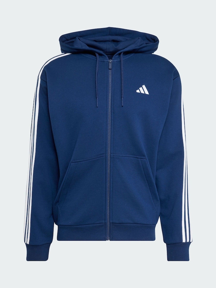 adidas 필수품 3-스트라이프 프렌치 테리 풀-지퍼 후디 - 6의 이미지 6