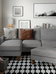 Novogratz Grey Transitional Design Small Spaces NG Bowen Ottoman - Image 1 of 4