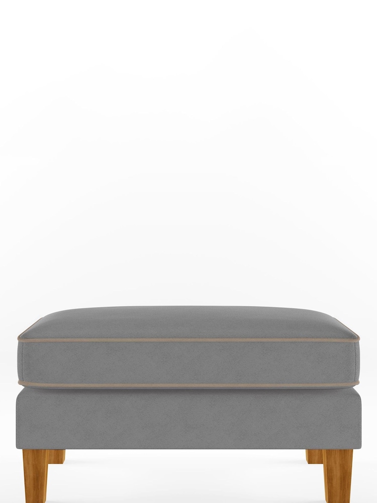 Novogratz Grey Transitional Design Small Spaces NG Bowen Ottoman - Image 4 of 4