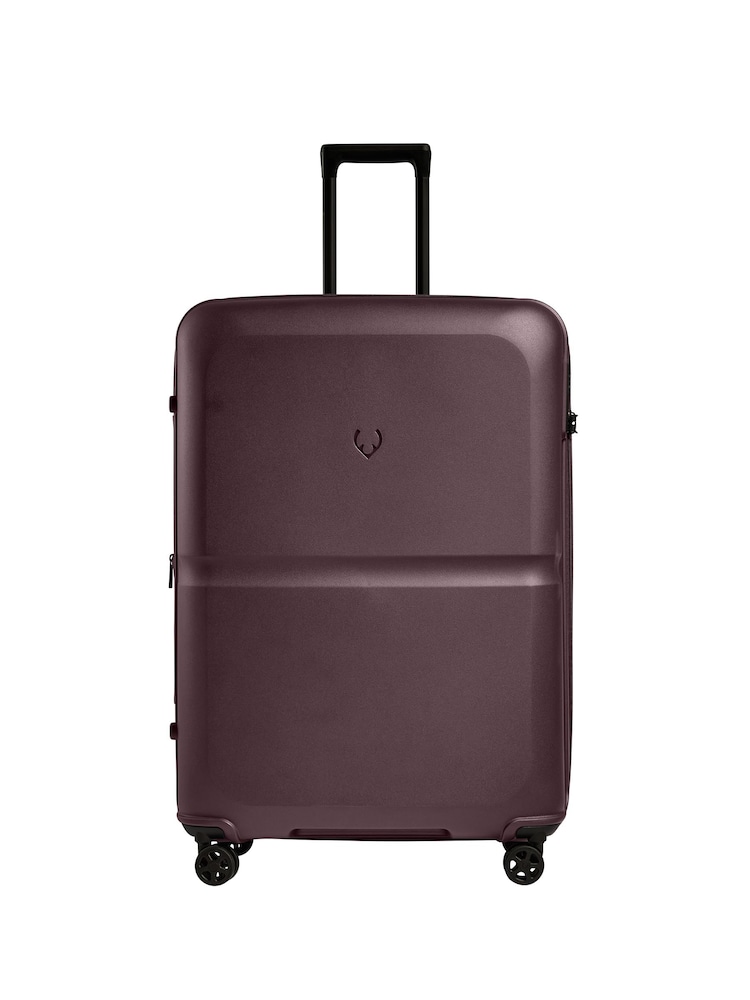 Antler Purple Single Stripe Large 81cm Expandable Suitcase. - Image 1 of 6