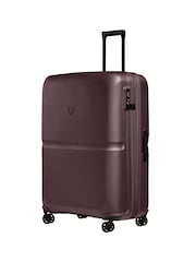 Antler Purple Single Stripe Large 81cm Expandable Suitcase. - Image 2 of 6