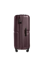 Antler Purple Single Stripe Large 81cm Expandable Suitcase. - Image 4 of 6
