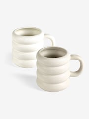 Set of 2 Natural Speckle Mugs - Image 4 of 4