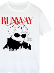 Brands In White Disney Devil Wears Prada Runway Boyfriend Fit T-Shirt - Image 3 of 4