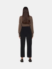Whistles Black High Waist Corduroy Barrel Straight 100% Cotton Jeans - Image 2 of 5