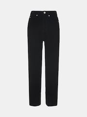 Whistles Black High Waist Corduroy Barrel Straight 100% Cotton Jeans - Image 5 of 5