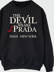 Brands In Black Disney Devil Wears Prada Logo Paris Sweatshirt - Image 3 of 4