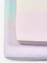 2 Pack Multi Rainbow Ombre Fitted Sheets - Image 2 of 2