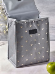 Grey Bee Print Lunch Bag - Image 2 of 4