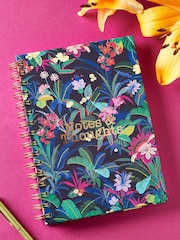 Navy Tropical Floral A5 Notebook - Image 1 of 4