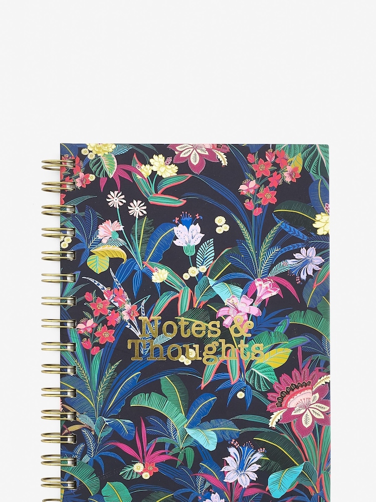 Navy Tropical Floral A5 Notebook - Image 2 of 4