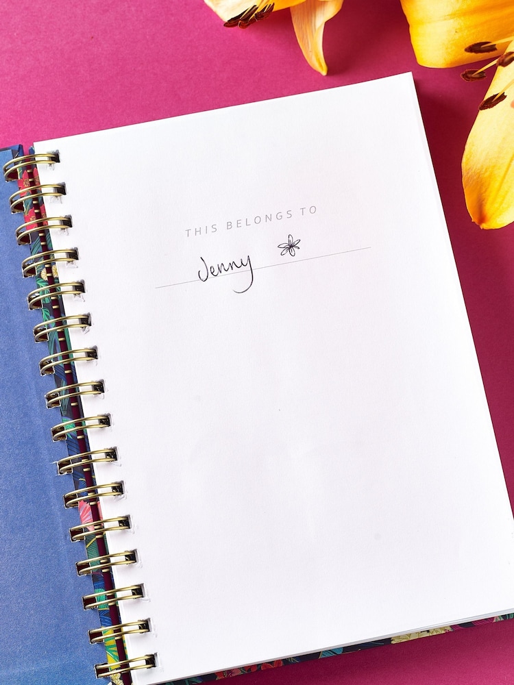 Navy Tropical Floral A5 Notebook - Image 4 of 4