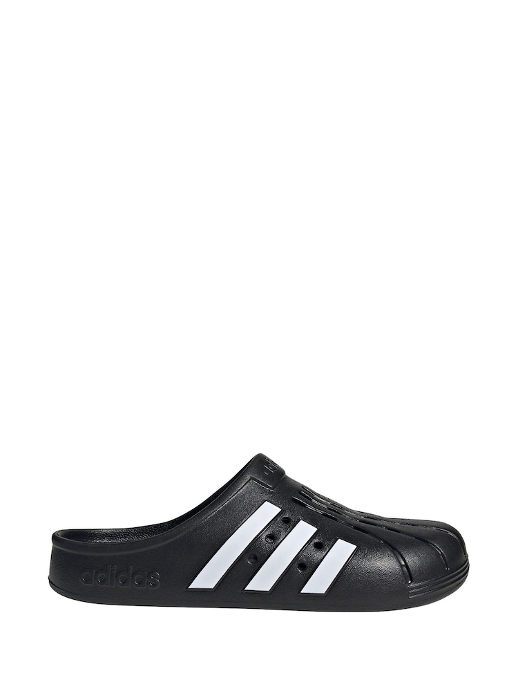 adidas Black Adilette Clogs - Image 1 of 8 adidas Black Adilette Clogs - Image 1 of 8