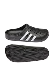 adidas Black Adilette Clogs - Image 2 of 8