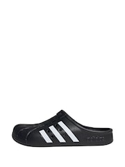 adidas Black Adilette Clogs - Image 3 of 8