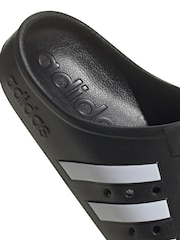 adidas Black Adilette Clogs - Image 8 of 8
