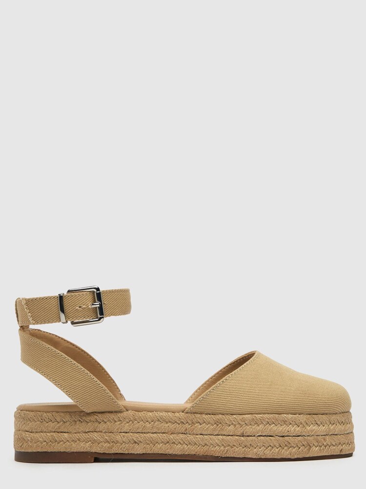 Schuh Lily Natural Espadrille Flats - Image 1 of 4