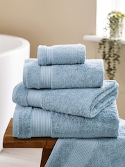 Sky Blue Egyptian Cotton Towel - Image 1 of 5