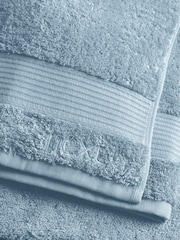 Sky Blue Egyptian Cotton Towel - Image 3 of 5