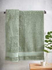 Green Sage Mid Egyptian Cotton Towel - Image 2 of 5