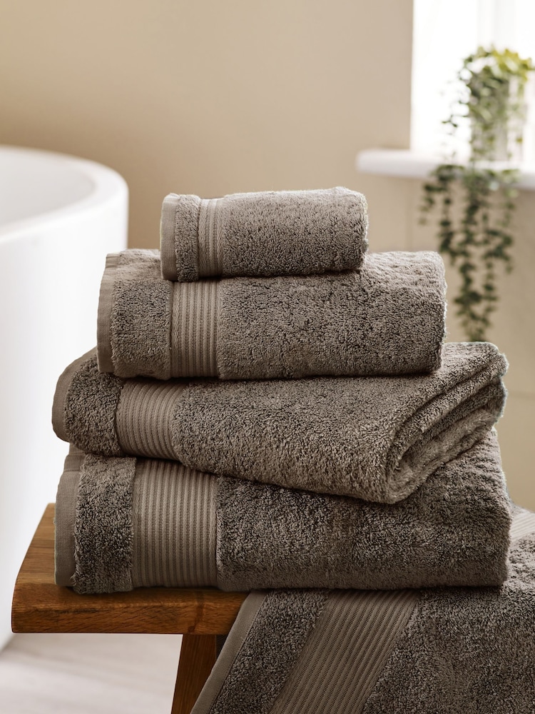Natural Dark Egyptian Cotton Towel - Image 1 of 6
