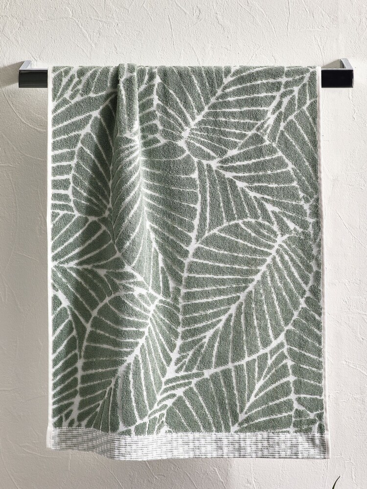 Handtuch mit Blatt 100 % Baumwolle - Bild 2 von 5