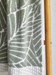 Handtuch mit Blatt 100 % Baumwolle - Bild 3 von 5