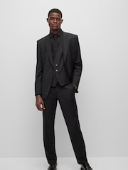 Schwarz - BOSS, BOSS, Slim-Fit-Anzugjacke - Bild 1 von 5