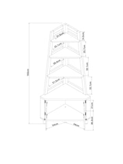 Cream Malvern Oak Effect Corner Shelf - Image 4 of 5