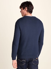 Blå - Tog 24 Ethan Rund hals Knit Jumper - Bild 3 av 6