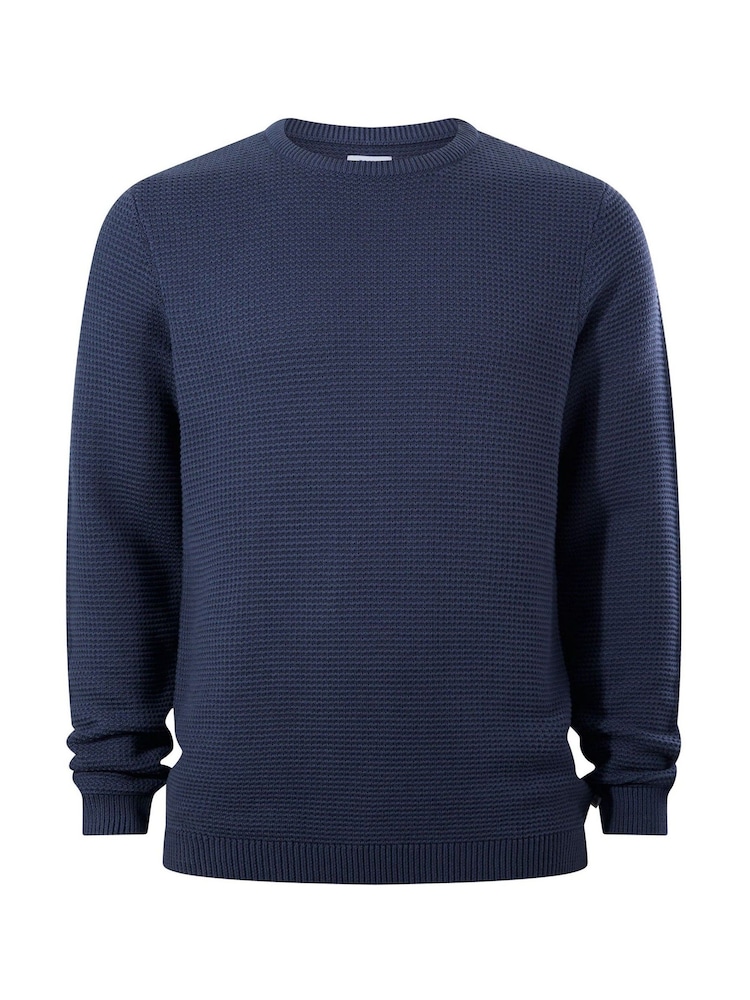 Blå - Tog 24 Ethan Rund hals Knit Jumper - Bild 6 av 6