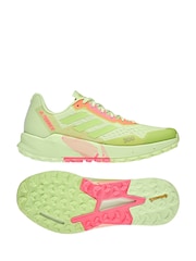 adidas Yellow adidas Terrex Agravic Flow 2 Trail Running Trainers - Image 2 of 3