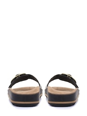 Jones Bootmaker Black South Beach Ladies Buckle Mule Sandals - Image 3 of 5
