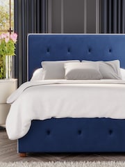 Laurence Llewelyn-Bowen Navy Blue Hesper End Lift Ottoman Storage Bed - Image 4 of 5