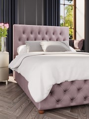 Laurence Llewelyn-Bowen Blush Pink Luna End Lift Ottoman Storage Bed - Image 3 of 5