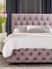 Laurence Llewelyn-Bowen Blush Pink Luna End Lift Ottoman Storage Bed - Image 4 of 5
