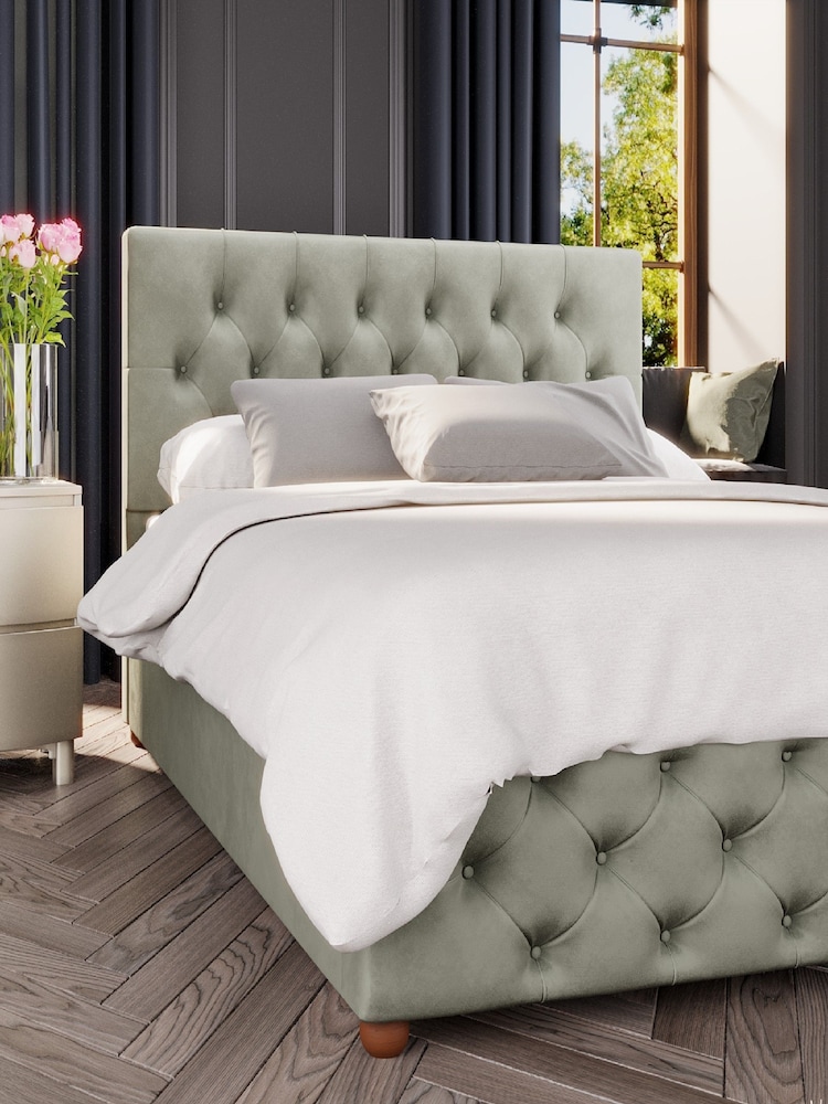 Laurence Llewelyn-Bowen Duck Egg Blue Luna End Lift Ottoman Storage Bed - Image 1 of 5