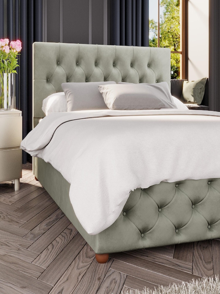 Laurence Llewelyn-Bowen Duck Egg Blue Luna End Lift Ottoman Storage Bed - Image 4 of 5