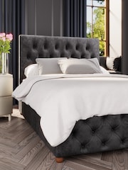 Laurence Llewelyn-Bowen Black Luna End Lift Ottoman Storage Bed - Image 3 of 5