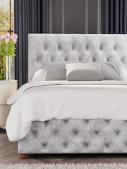 Laurence Llewelyn-Bowen Silver Luna End Lift Ottoman Storage Bed - Image 4 of 5