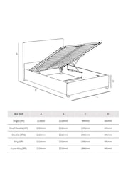 Laurence Llewelyn-Bowen Silver Luna End Lift Ottoman Storage Bed - Image 5 of 5